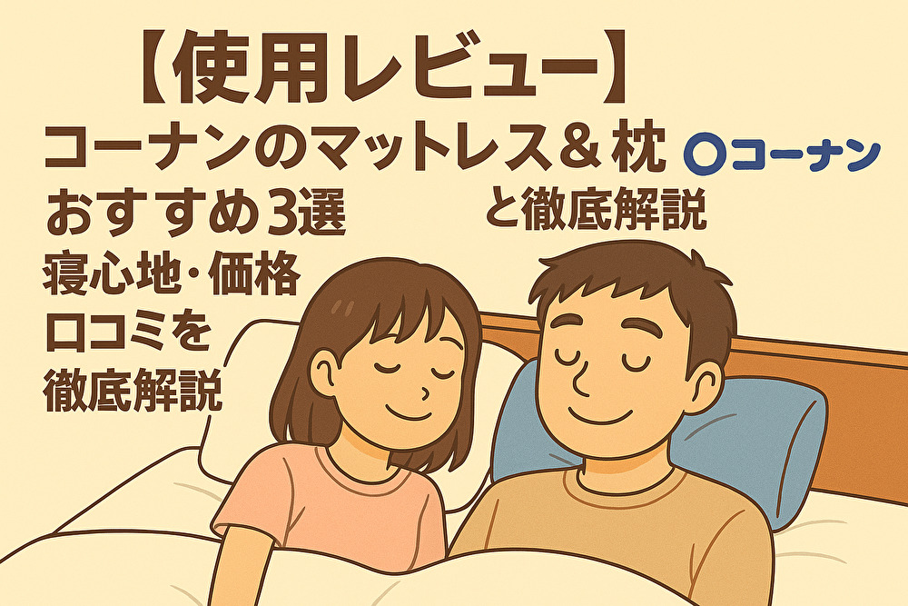 【使用レビュー】コーナンのマットレス＆枕おすすめ3選｜寝心地・価格・口コミを徹底解説のアイキャッチ画像