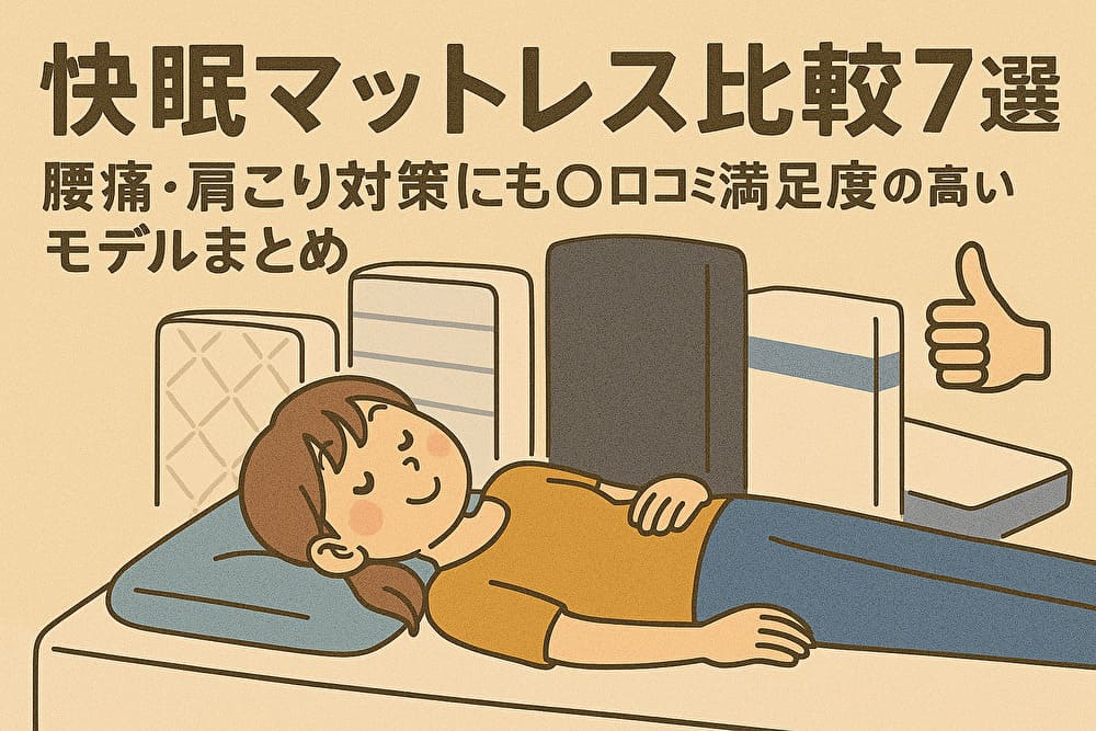 【2025年最新版】快眠マットレス比較ランキング｜同棲カップルにもおすすめの7選　アイキャッチ画像