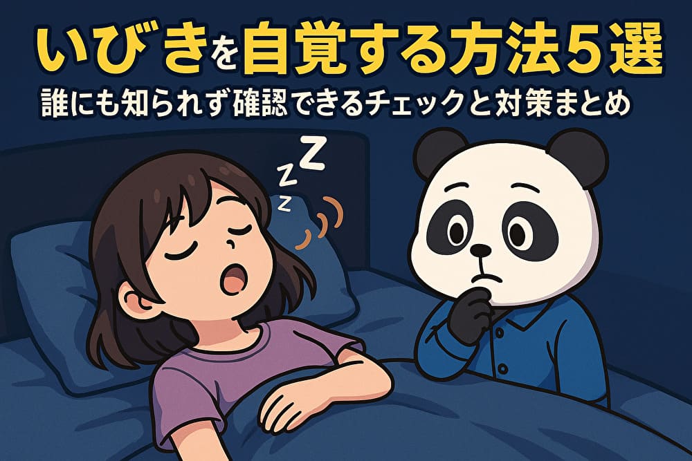 いびきを自覚する方法5選｜誰にも知られず確認できるチェックと対策まとめのアイキャッチ画像