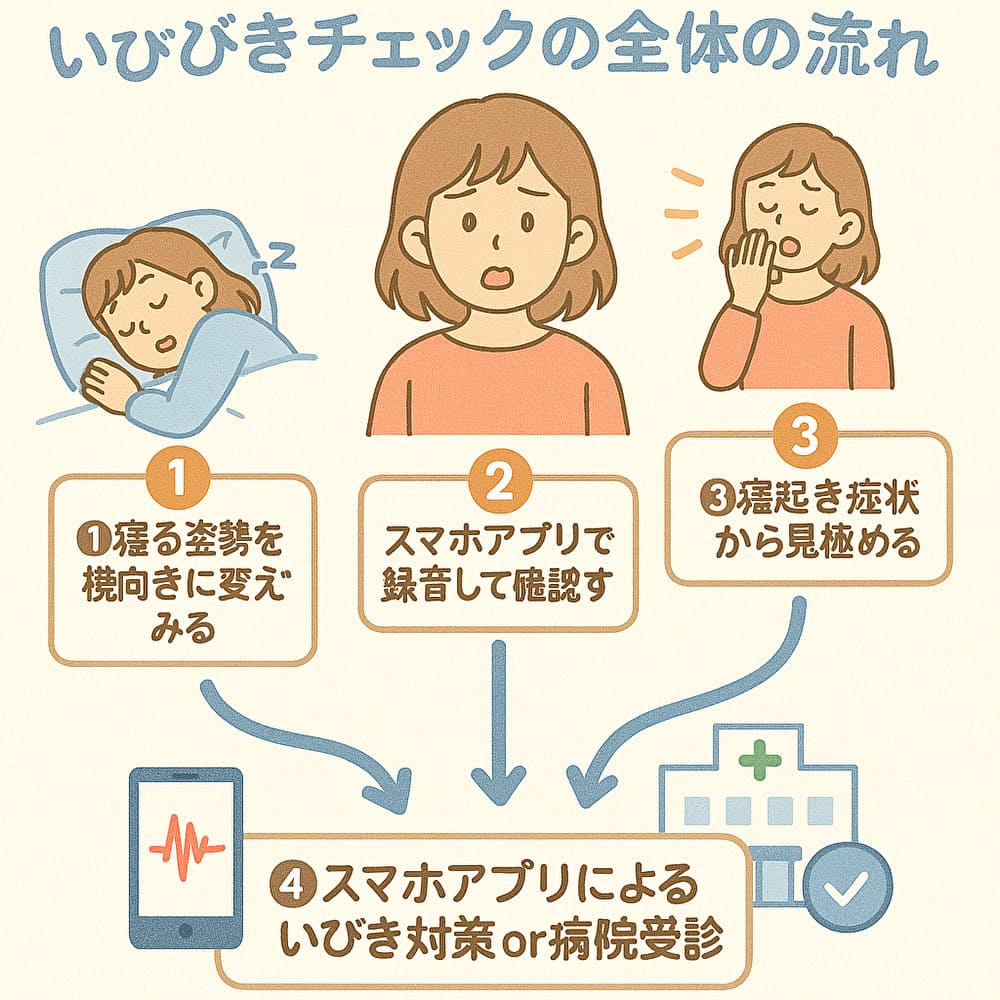 いびきを自覚するための流れ